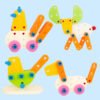 Modello jr Plastic DIY screw nut building set