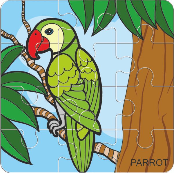 Toyfun jigsaw puzzle birds parrot