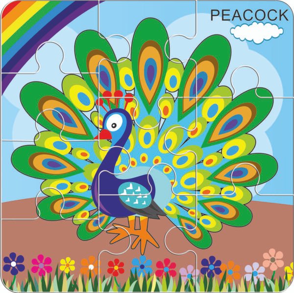 Toyfun jigsaw puzzle birds peacock