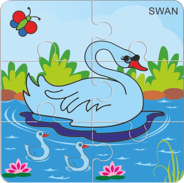 Toyfun jigsaw puzzle birds swan in lake