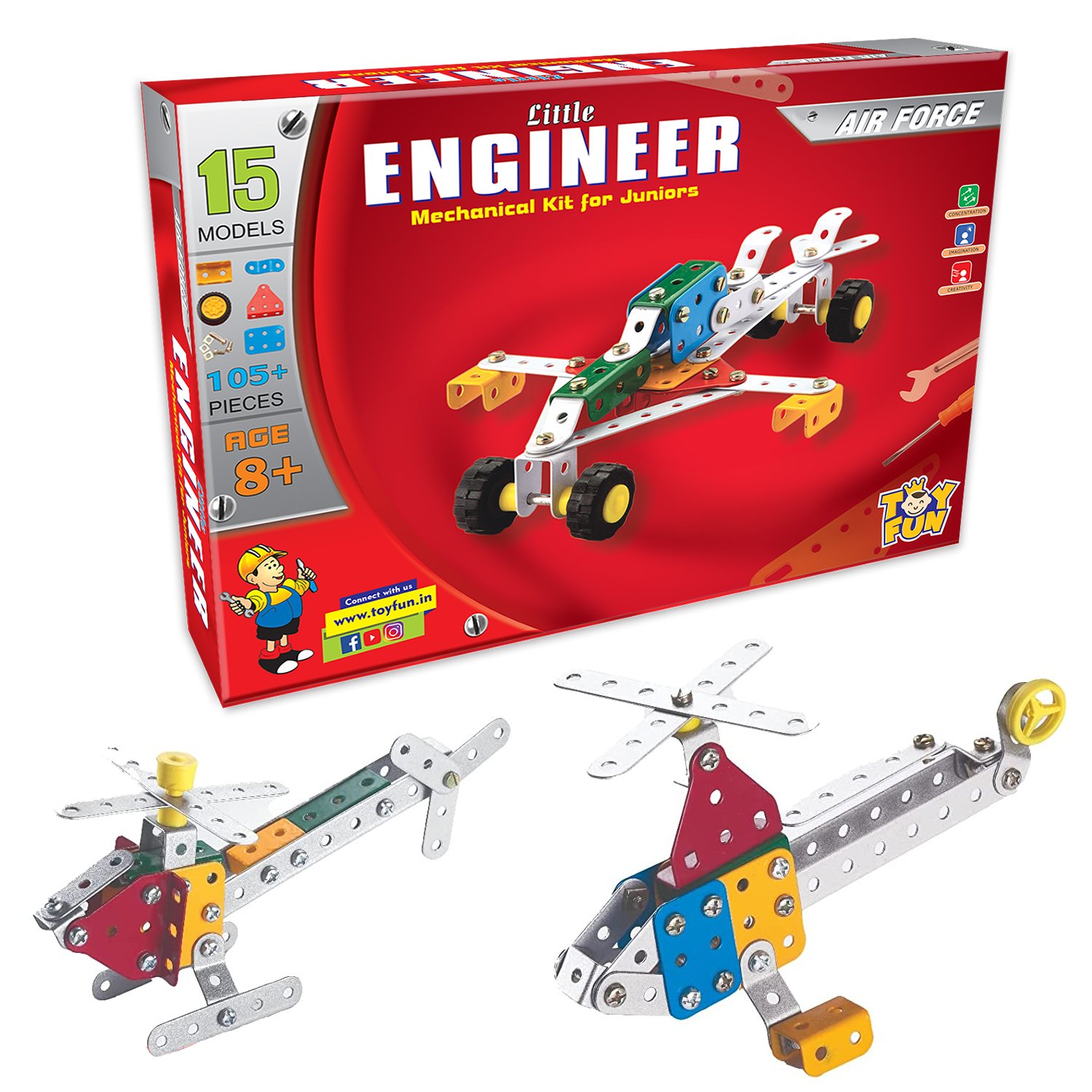 Little Engineer Airforce Construction DIY set for kids TOYFUN